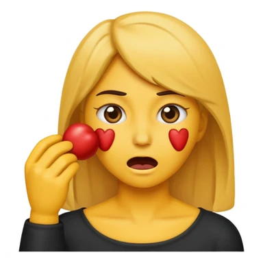 Women emoji choking herself with x’s for eyes sticker