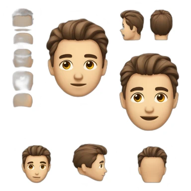 Homme cheveux très long sticker