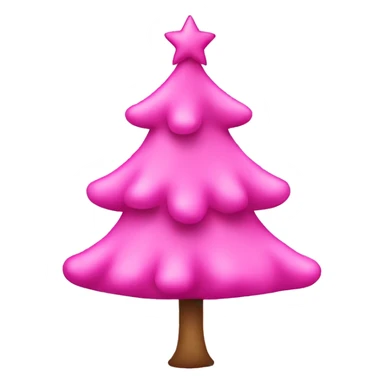 Pink Christmas tree sticker