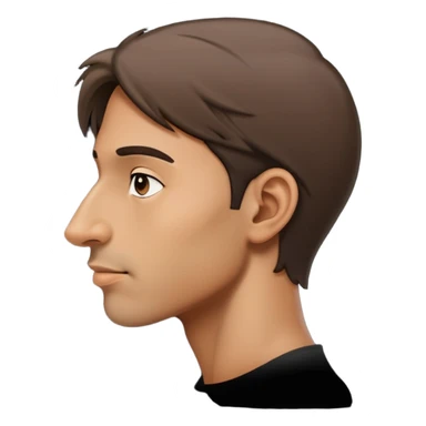 big nose side profile view sticker