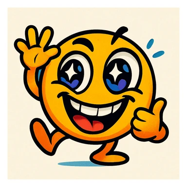 new emoji, playful, original, lively and fun style sticker
