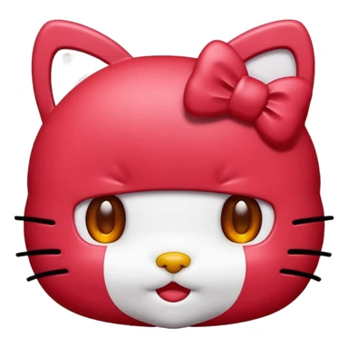 Hello Kitty cabeza rojo sticker