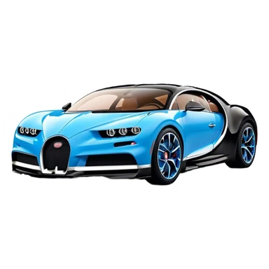 Bugatti Chiron - Bugatti (Model Year: 2022) (Iconic colour: Blue and black) sticker