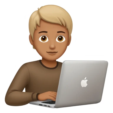 person working working on a laptop sticker