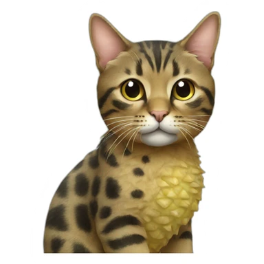 Cat pineapple sticker