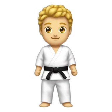 Karateka master black belt sticker