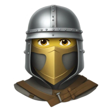 medieval saboteur wearing mask sticker