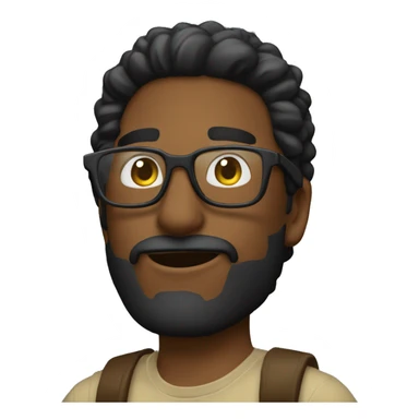 Hombre pelo negro y gafas muy serio  sticker