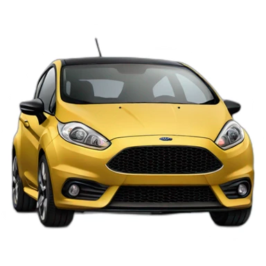 black ford fiesta st sticker
