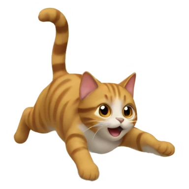 cat jumping from a bridge sticker