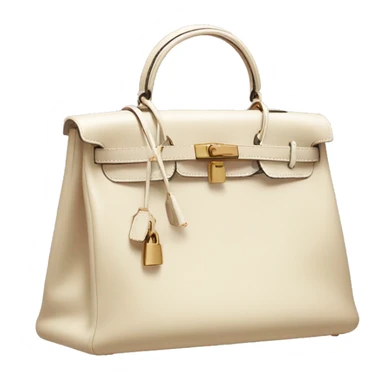 A cream colored Kelly bag (hermes) sticker