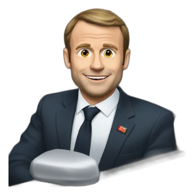 Macron dans une voiture  sticker