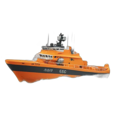 orange rescue ship sticker