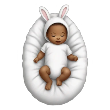 newborn in bunny costume sticker