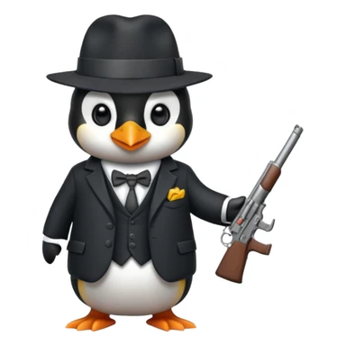 Penguin  gangster  sticker