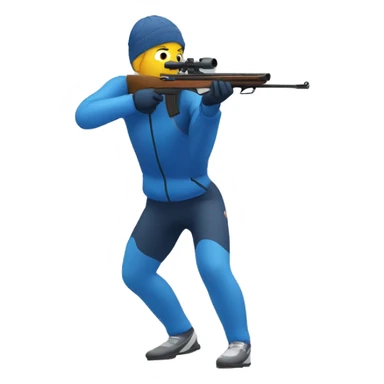 a person shooting in Biathlon sticker