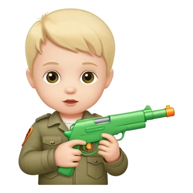 baby holding gun  sticker