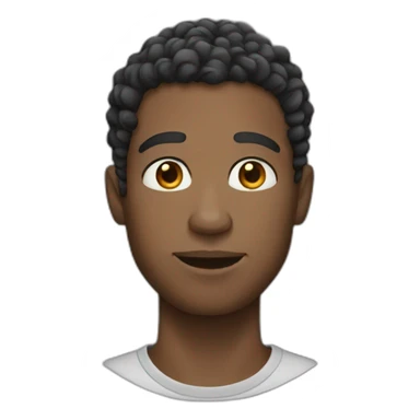 black guy with short curly hair sticker