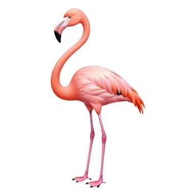 flamingo standing on one leg sticker