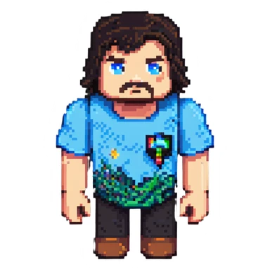 Jack Black as a Minecraft character sticker