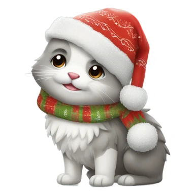 Cute rare christmas animals with Winter Accessoires  sticker