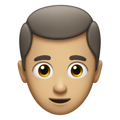 A provoking face with Baldness and hair on the sides sticker