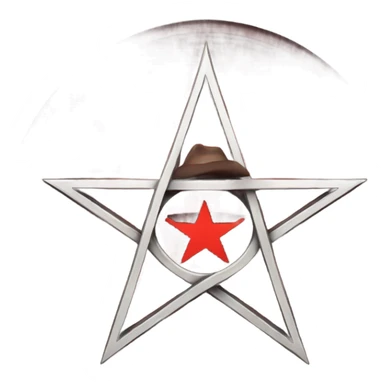 a red pentagram like Helsing sticker