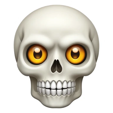 Skull face with bulging eyes sticker