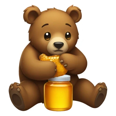 bear hugging honey sticker