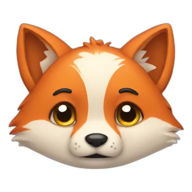A sad crying fox sticker