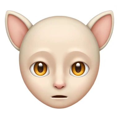 Hela ansiktet utom öronen ska vara vitt sticker