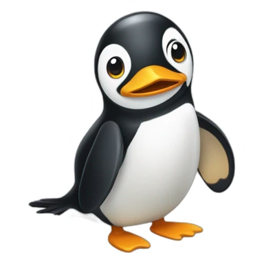 Pingüino disfrazado de sapo sticker