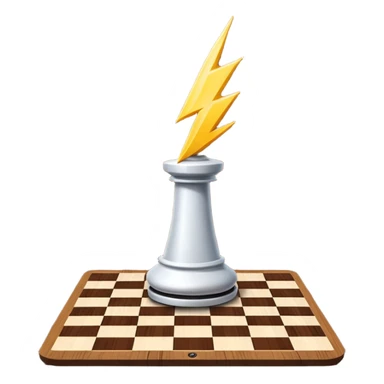 a lightning bolt on a chess board sticker