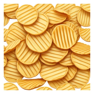 rippled potato chips with ridges sticker
