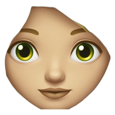 gypsy blond long hair green eyes girl sticker