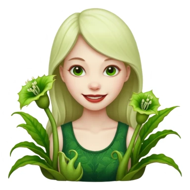 Mujer planta carnivora sticker