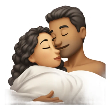 Husband kissing wife good night sticker