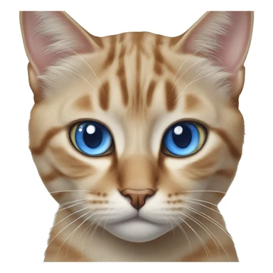 realistic cat portrait with blue eyes sticker