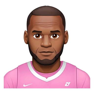 LeBron James in a pink shirt sticker