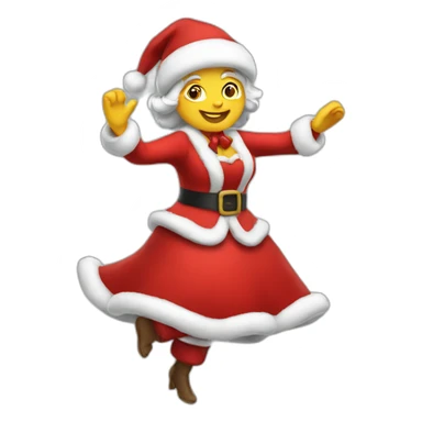 mrs santa claus dancing sticker