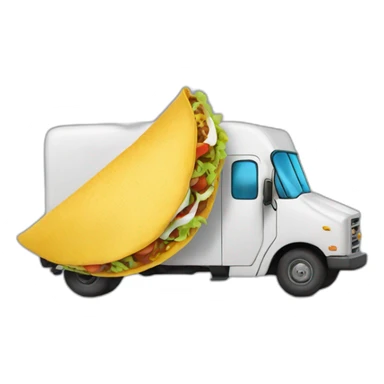 a taco and a truck sticker