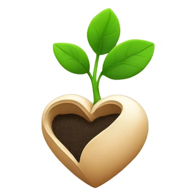 heart shape seed with Sprout sticker