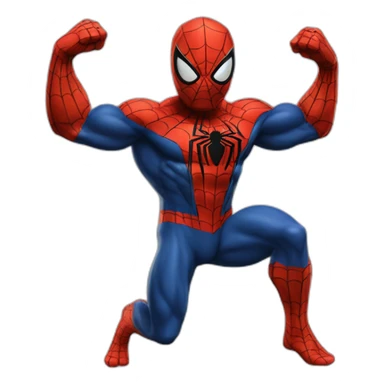 Spiderman musculation sticker