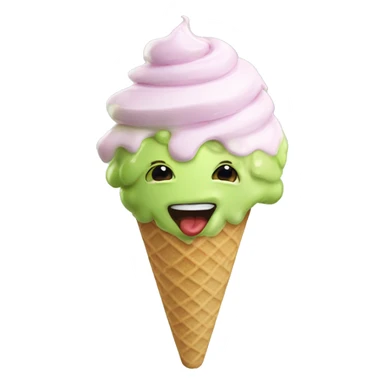 Aesthetic realistic pistachio icecream  sticker