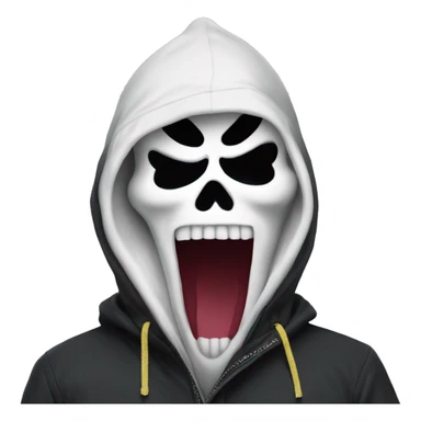 ghostface from scream snowboarding sticker