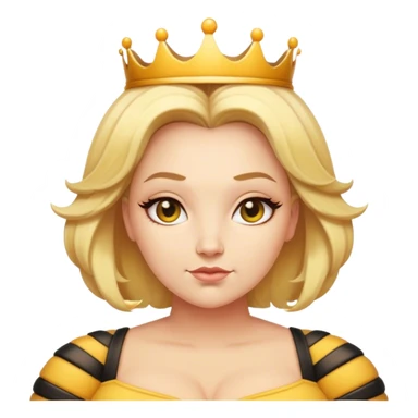 Plus size blonde lesbian queen bee sticker