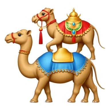 emoji logo for AI inventory software, small business focus, elements representing UAE, India, China, modern and simple, no text sticker