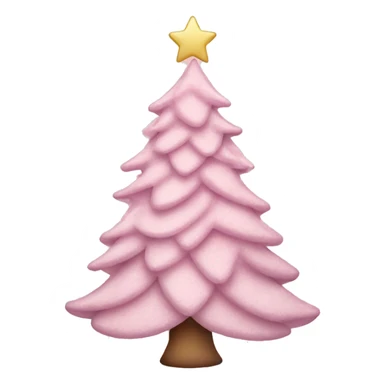 pastel pink christmas tree sticker