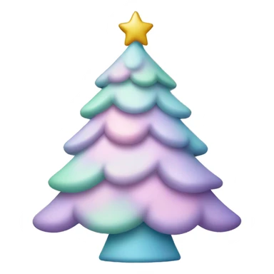 Pastel Christmas tree sticker