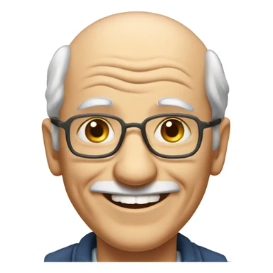 smiling old man portrait sticker